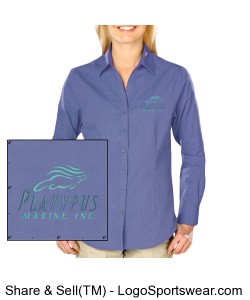 Womens Platypus Marine Crossweave Dress Shirt Design Zoom